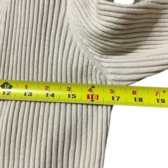 Escada Gold Metallic Wool Sweater Set Shell MED Cardigan LRG Holiday Glam Event - Picture 6 of 15